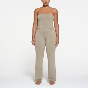 Skims Outdoor Corset & High Waist Flare Legging Set Taupe Size Small Medium New